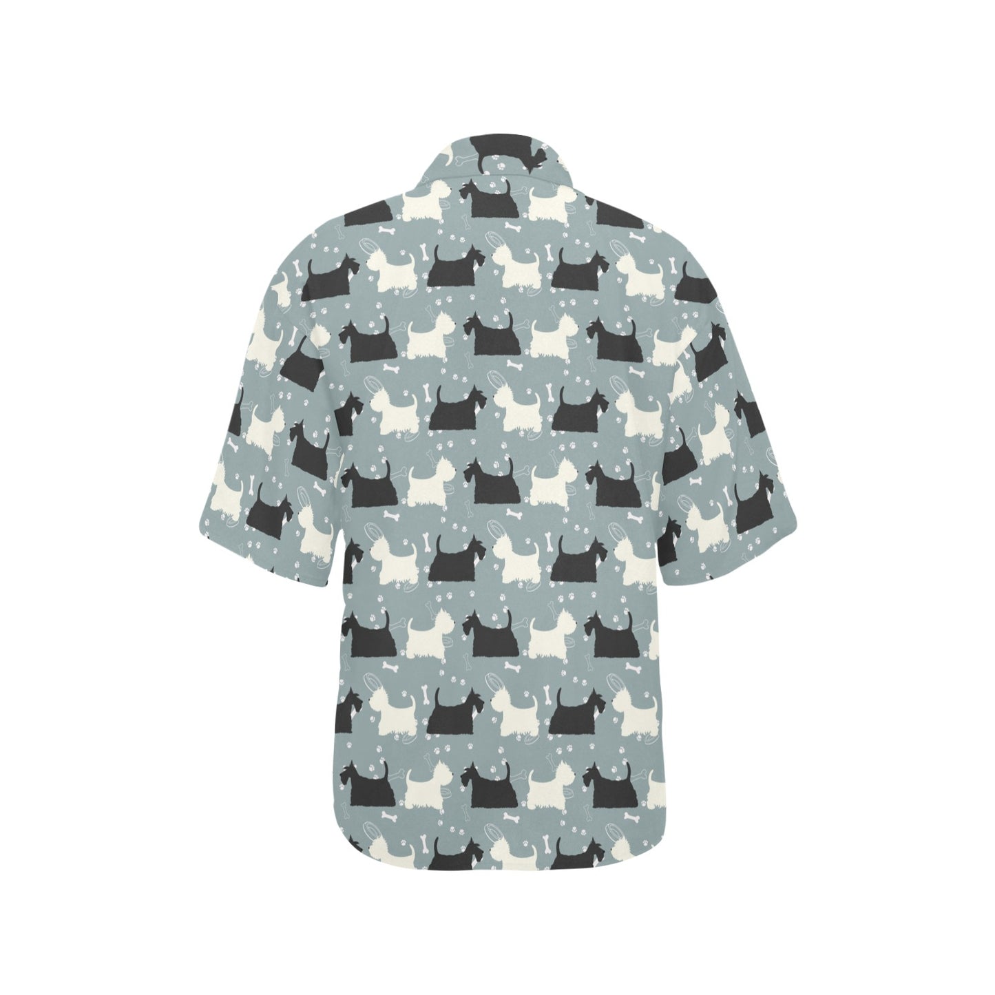 Scottish Terriers Print Design LKS301 Women's Hawaiian Shirt