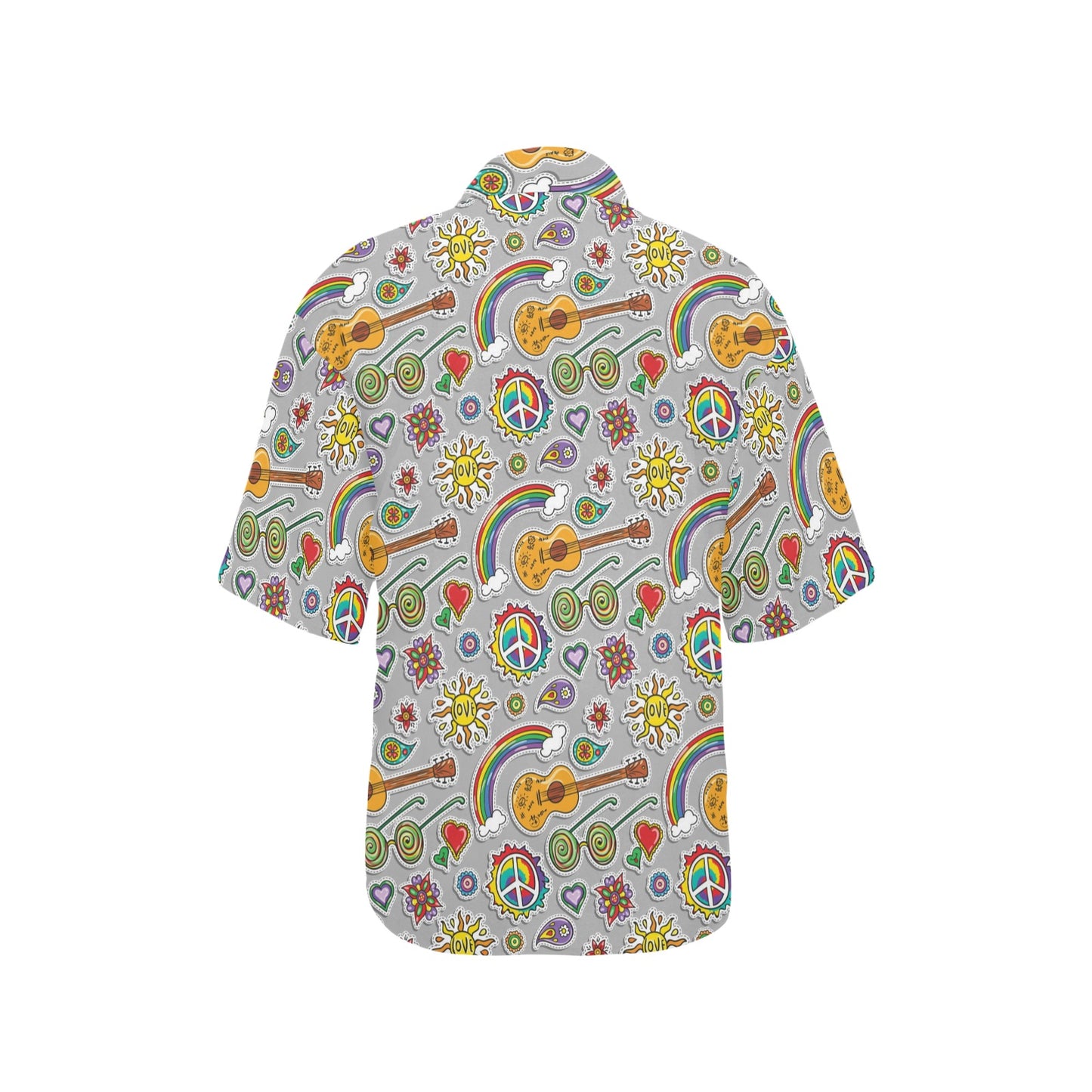 Hippie Print Design LKS306 Women's Hawaiian Shirt