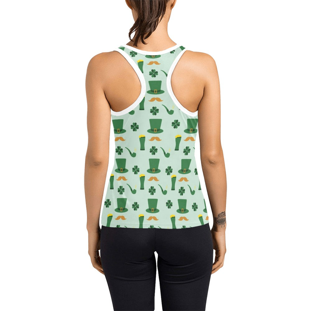 St Patricks Day Print Design LKS304 Women's Racerback Tank Top
