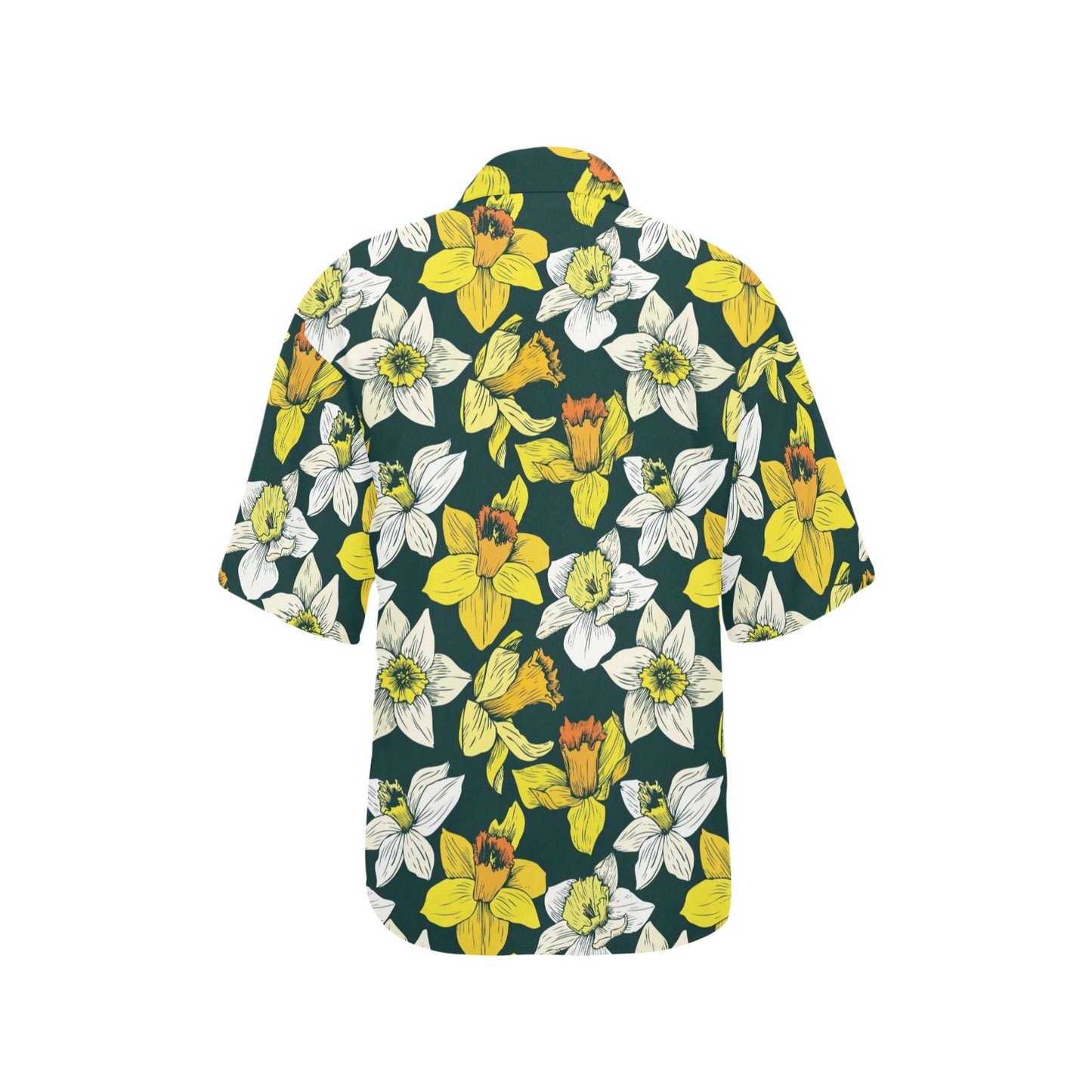 Daffodils Pattern Print Design DF02 Women's Hawaiian Shirt