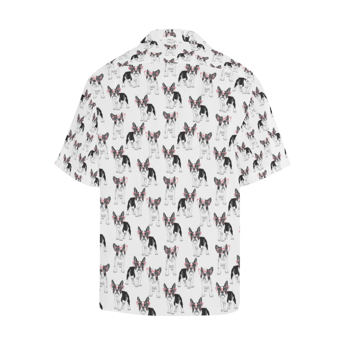 Boston Terrier Pattern Print Design 03 Men's Hawaiian Shirt