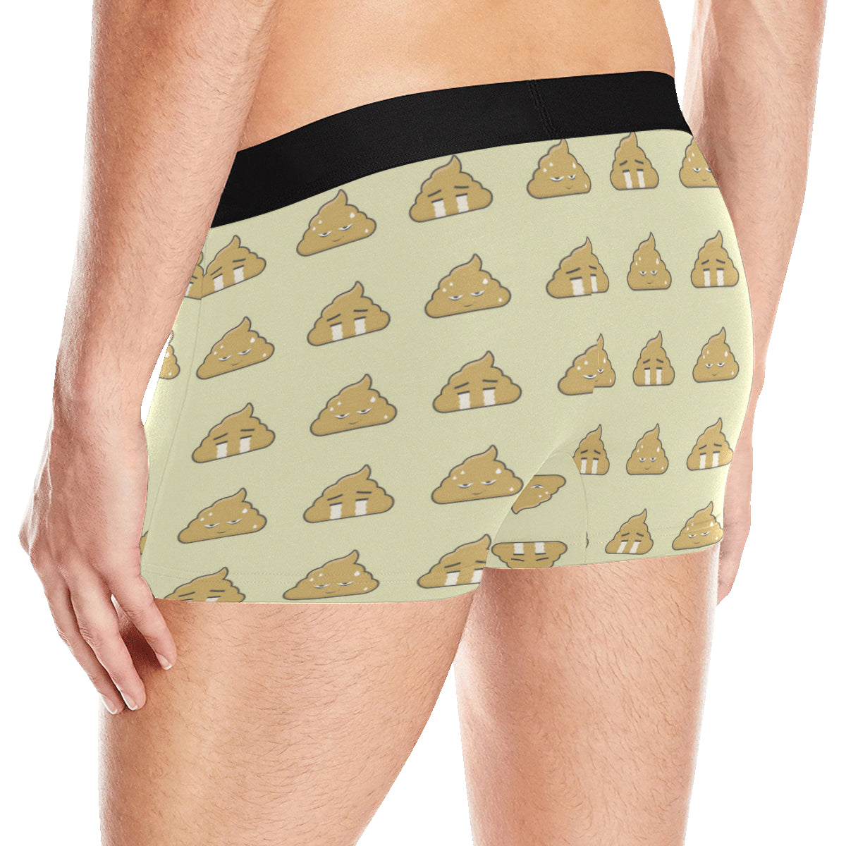Poop Emoji Pattern Print Design A04 Men's Boxer Briefs