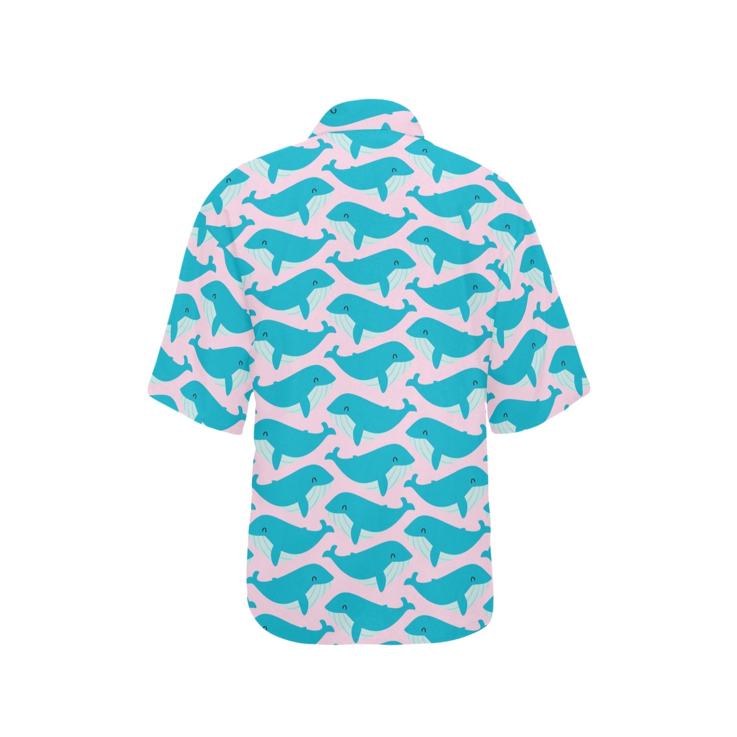Whale Print Design LKS302 Women's Hawaiian Shirt