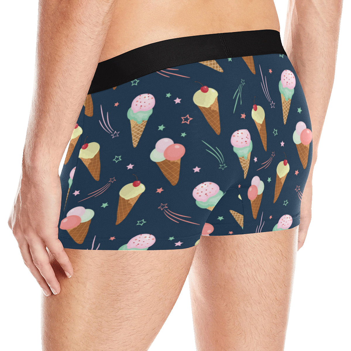 Ice Cream Pattern Print Design 04 Men's Boxer Briefs