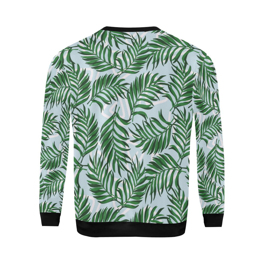 Palm Leaves Pattern Print Design PL06 Men Long Sleeve Sweatshirt