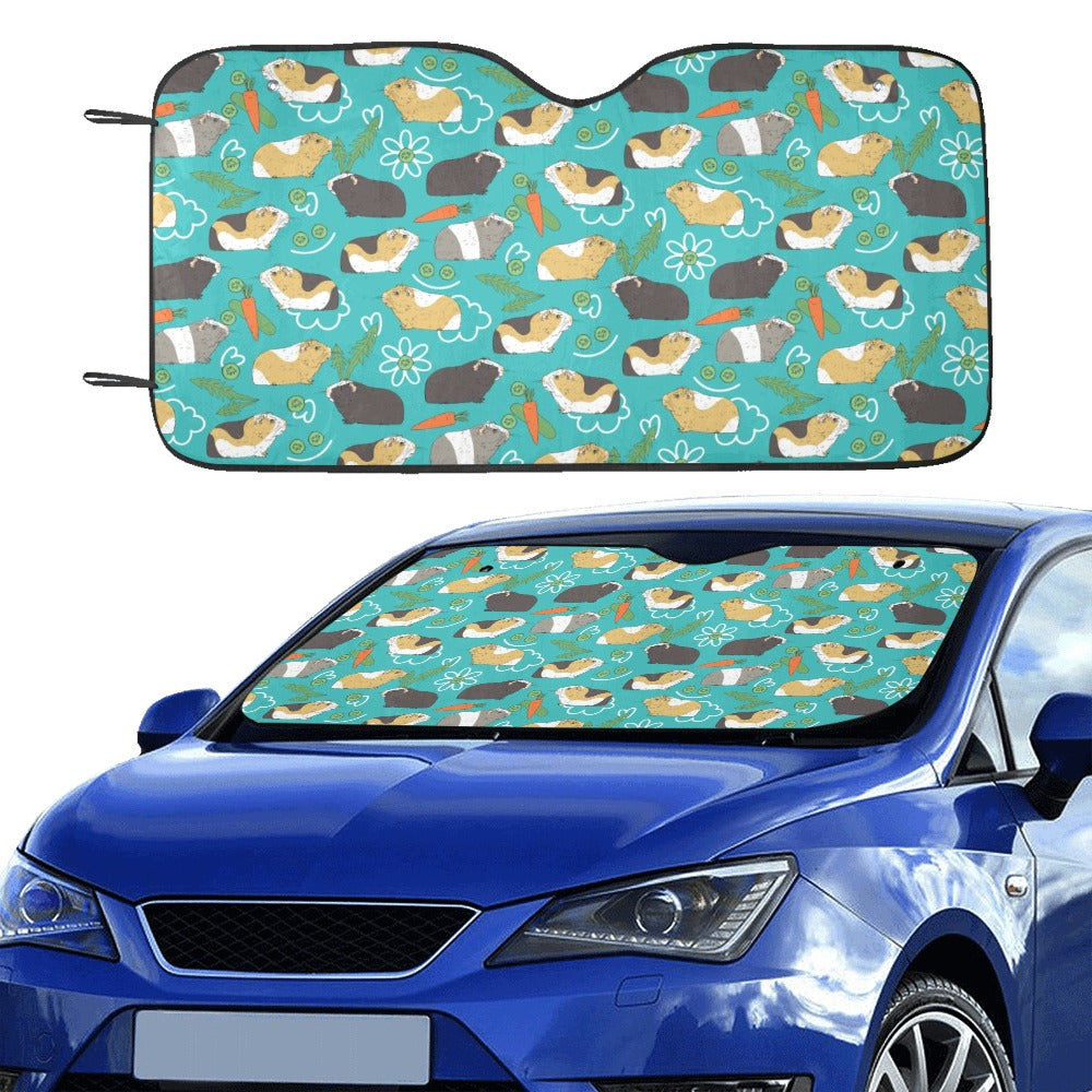 Guinea Pig Print Design LKS402 Car front Windshield Sun Shade