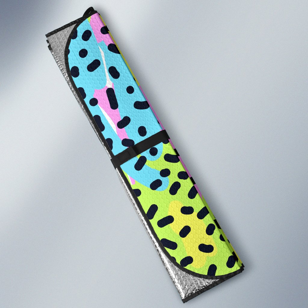 90s Pattern Print Design 2 Car Sun Shade-JORJUNE.COM