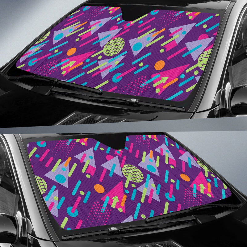 90s Pattern Print Design 4 Car Sun Shade-JORJUNE.COM