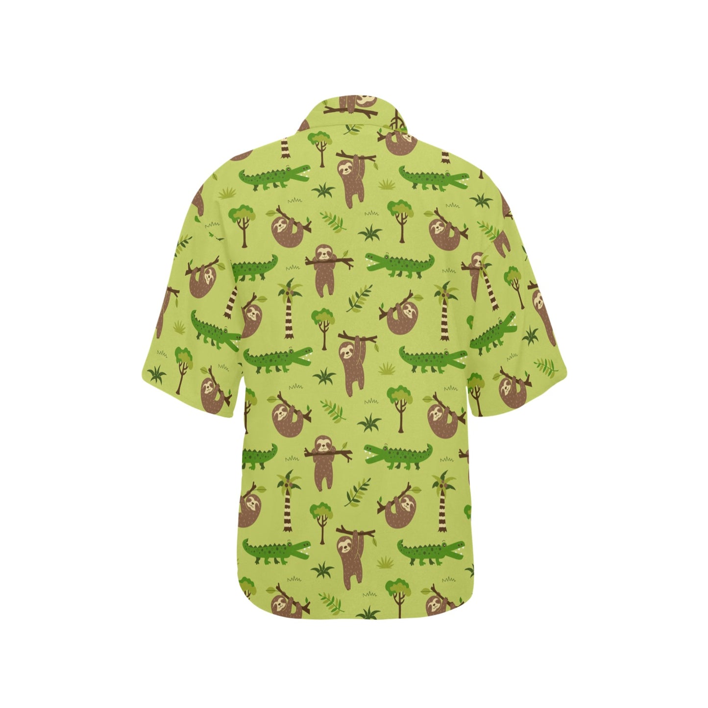 Alligator Pattern Print Design 04 Women's Hawaiian Shirt