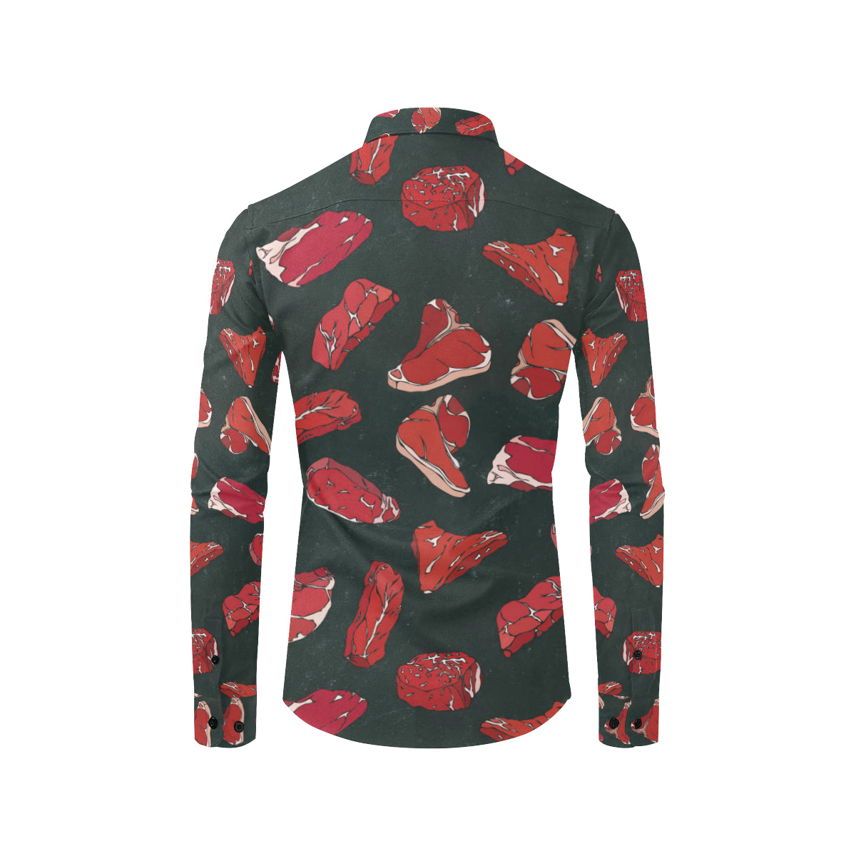 Meat Pattern Print Design 01 Men's Long Sleeve Shirt