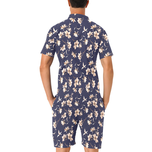 Beautiful Floral Pattern Men's Romper