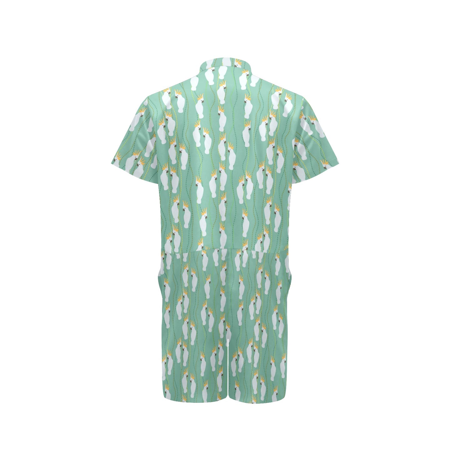 Cockatoo Pattern Print Design 01 Men's Romper