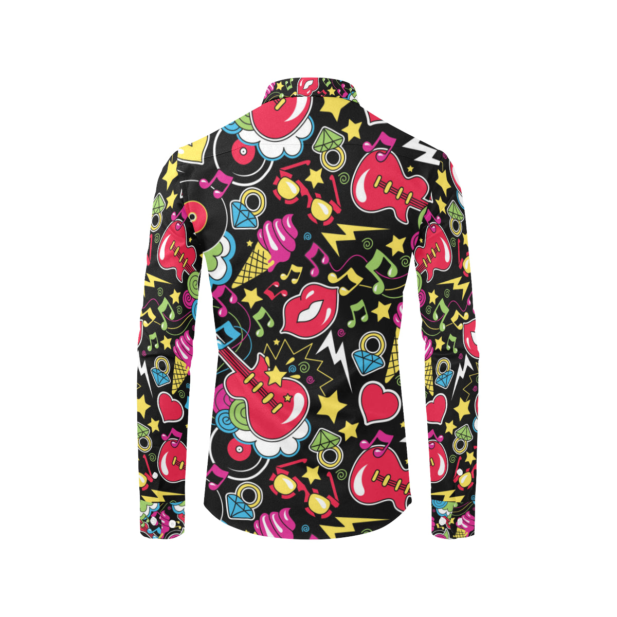 Pop Art Pattern Print Design A04 Men's Long Sleeve Shirt