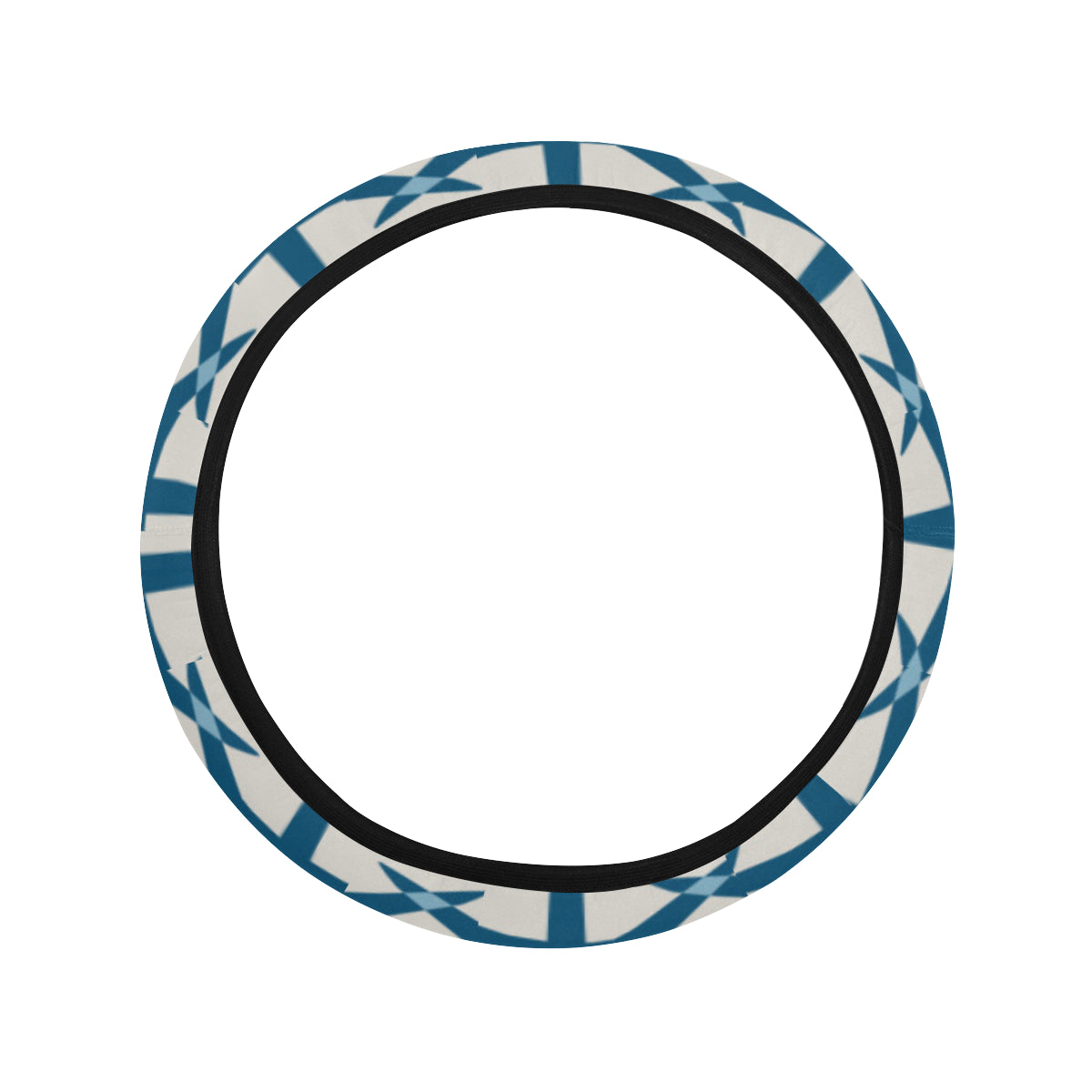 Airplane Pattern Print Design 04 Steering Wheel Cover with Elastic Edge