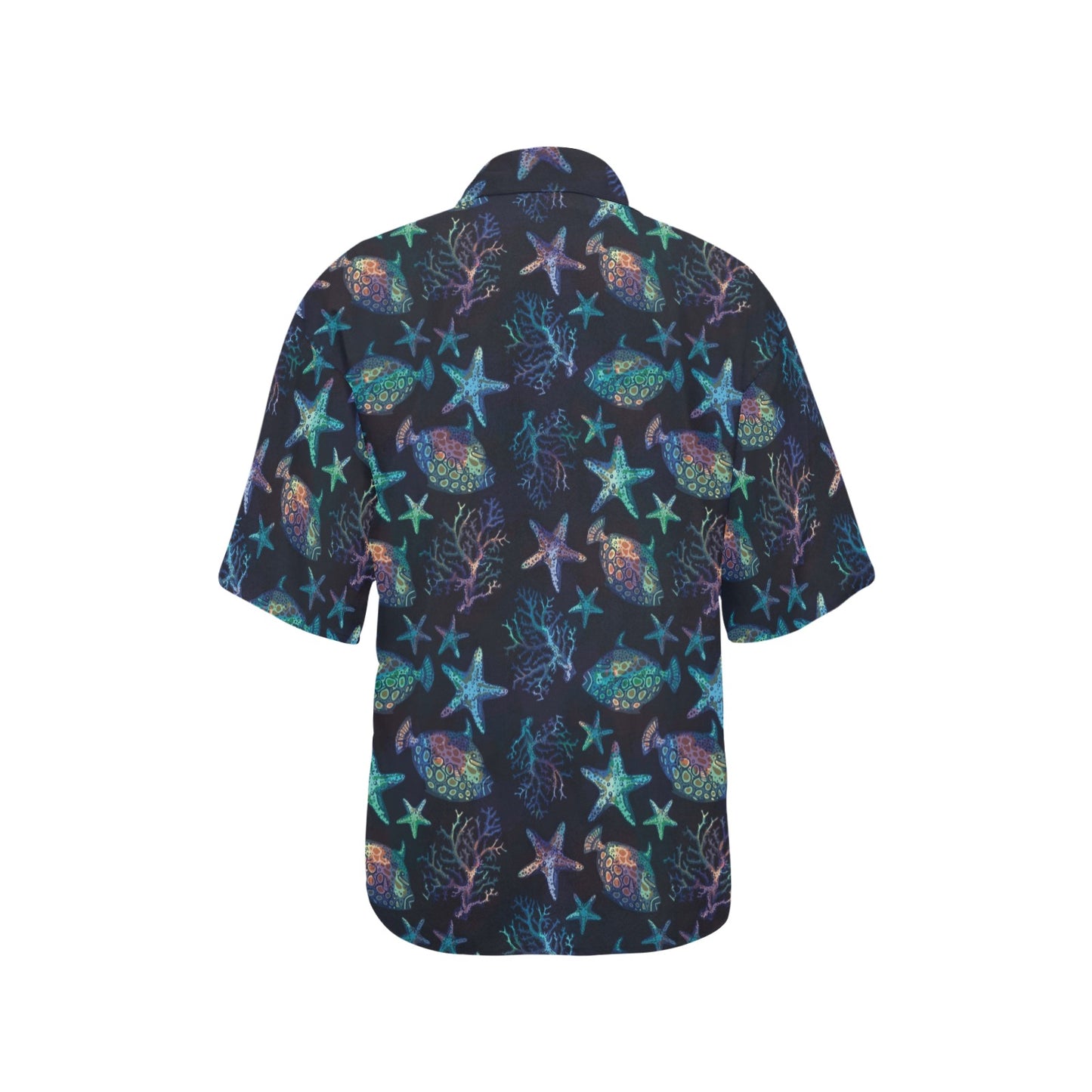 Starfish Pattern Print Design 01 Women's Hawaiian Shirt