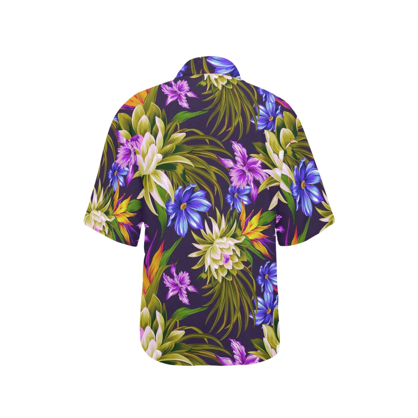 Water Lily Pattern Print Design WL08 Women's Hawaiian Shirt