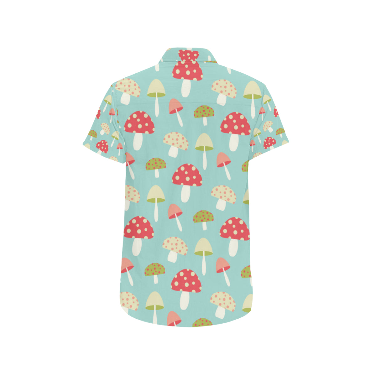 Mushroom Pattern Print Design A01 Men's Short Sleeve Button Up Shirt
