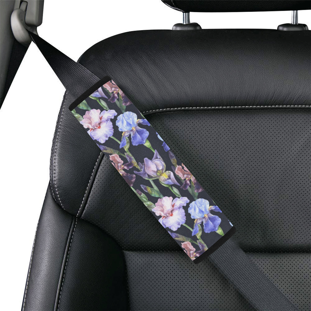 Iris Pattern Print Design IR04 Car Seat Belt Cover