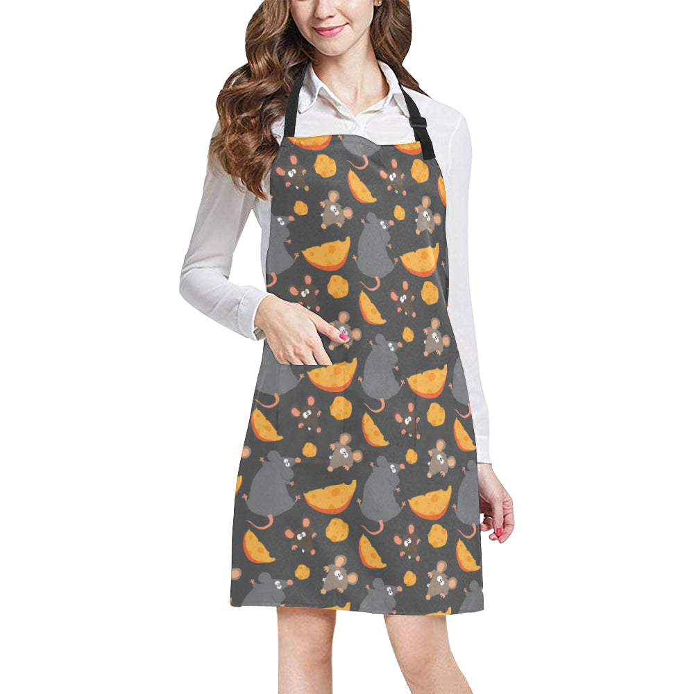 Rat Pattern Print Design 04 Apron with Pocket