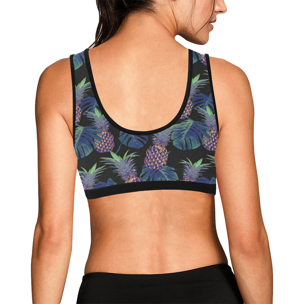 Pineapple Pattern Print Design PP04 Sports Bra