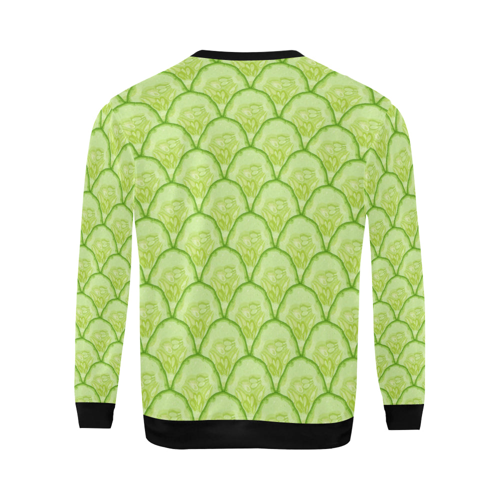 Cucumber Pattern Print Design CC04 Men Long Sleeve Sweatshirt
