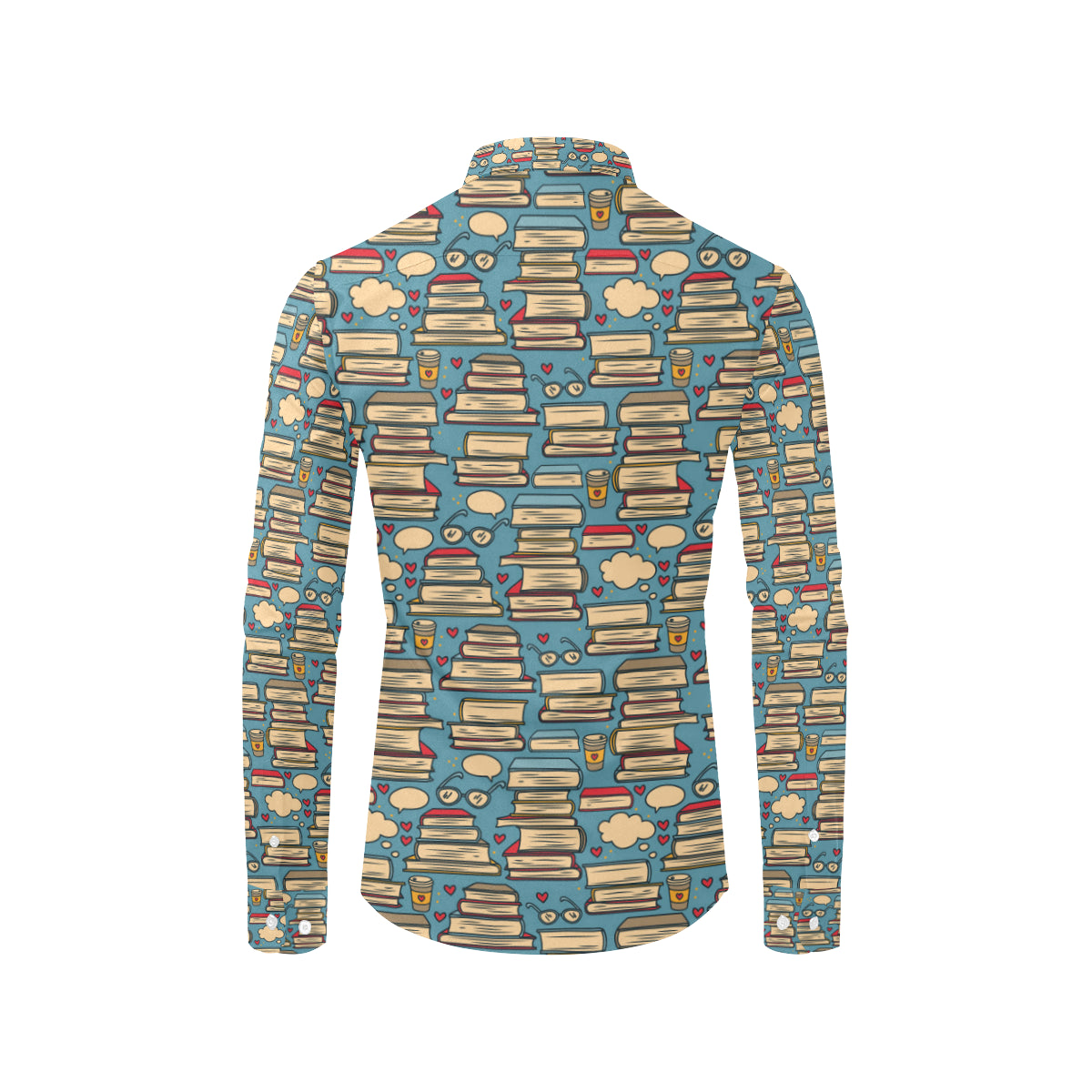 Book Pattern Print Design 03 Men's Long Sleeve Shirt