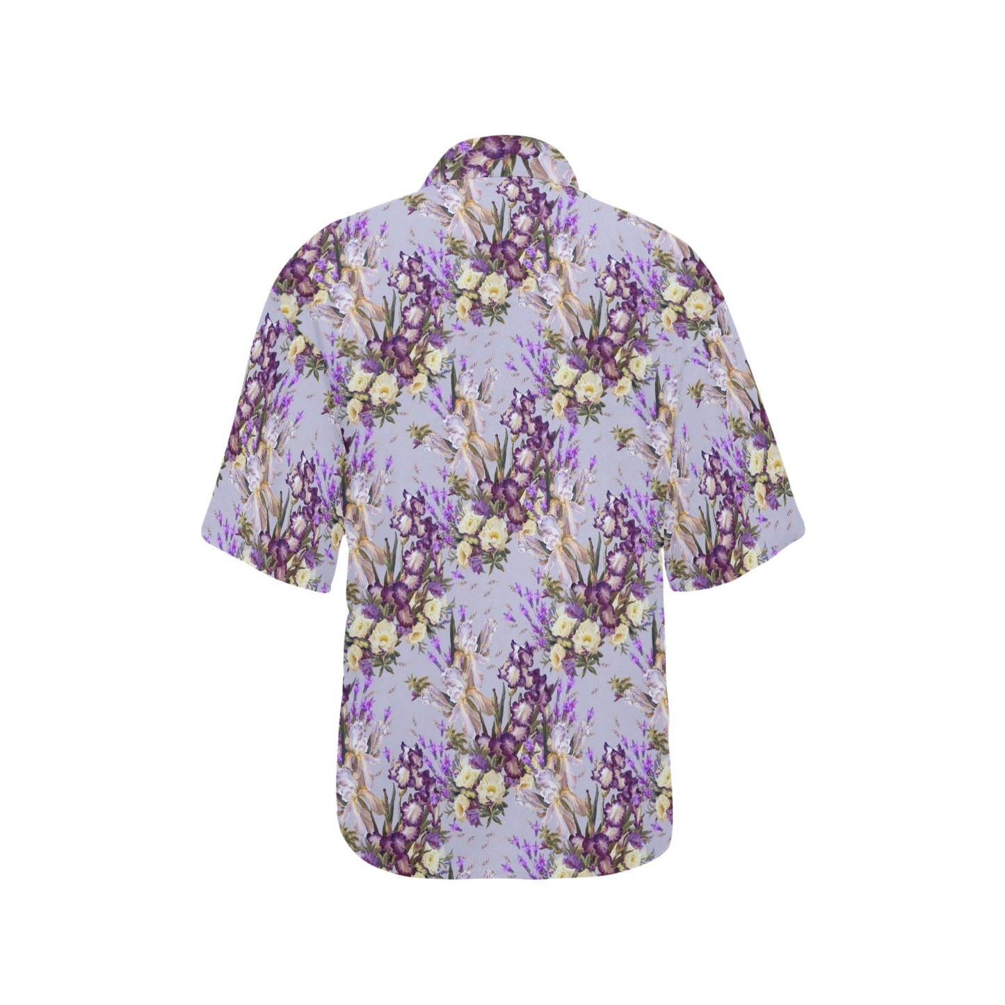 Iris Pattern Print Design IR07 Women's Hawaiian Shirt