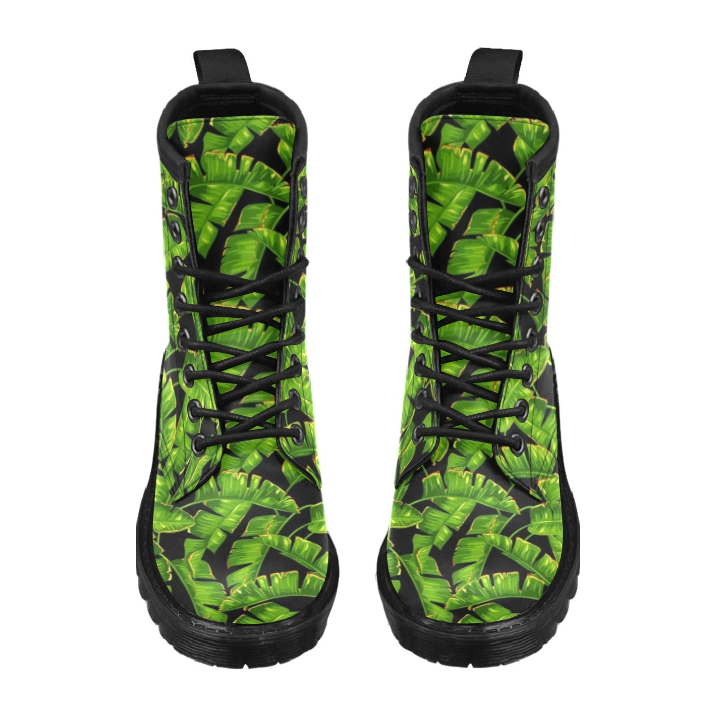 Banana Leaf Pattern Print Design BL06 Women's Boots