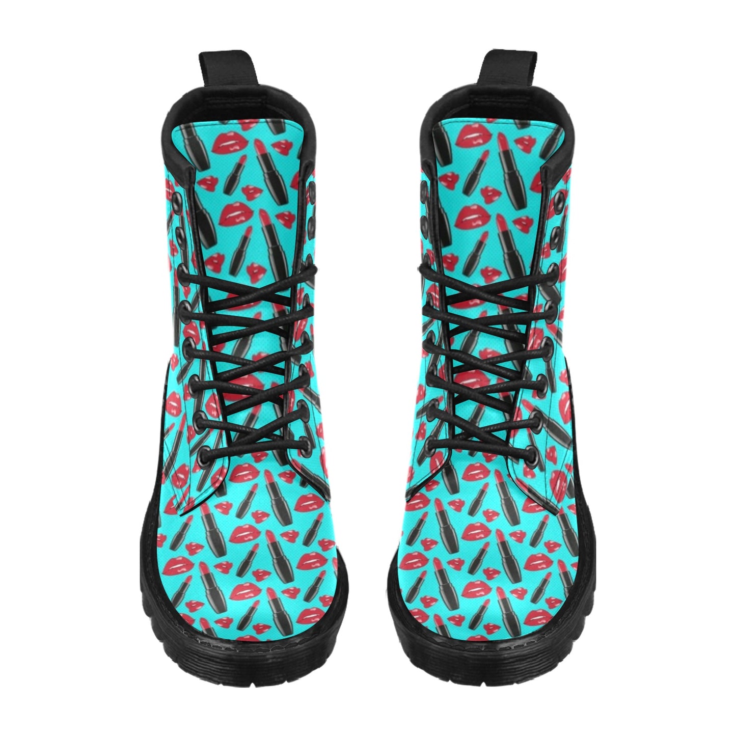 Lipstick Pattern Print Design LT02 Women's Boots