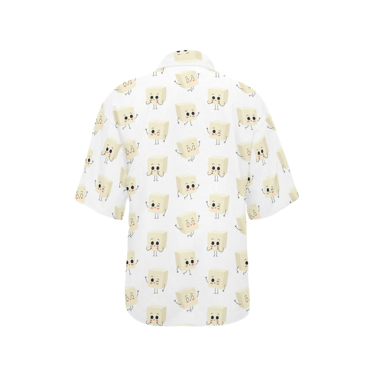Tofu Print Design LKS301 Women's Hawaiian Shirt