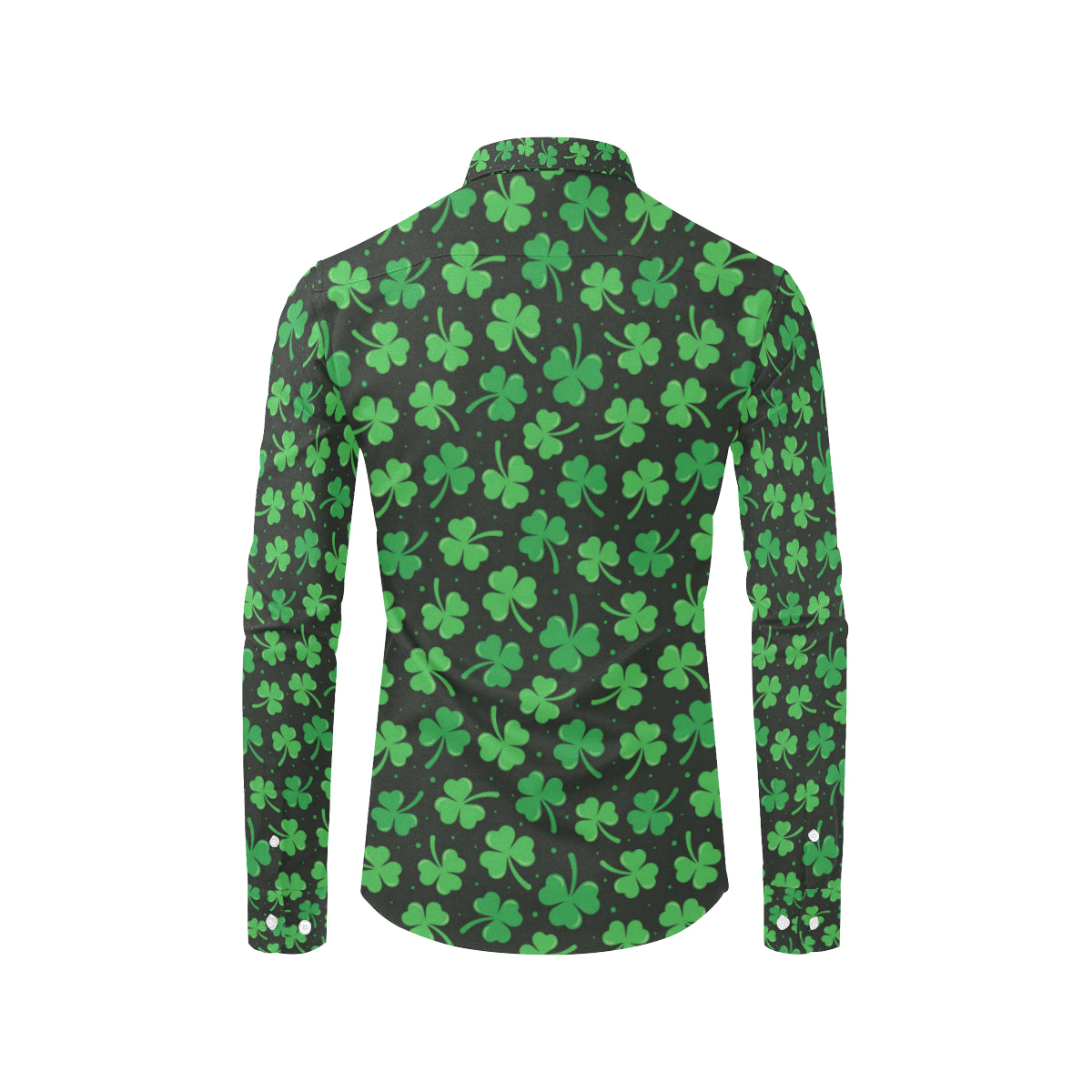 Clover Pattern Print Design 04 Men's Long Sleeve Shirt