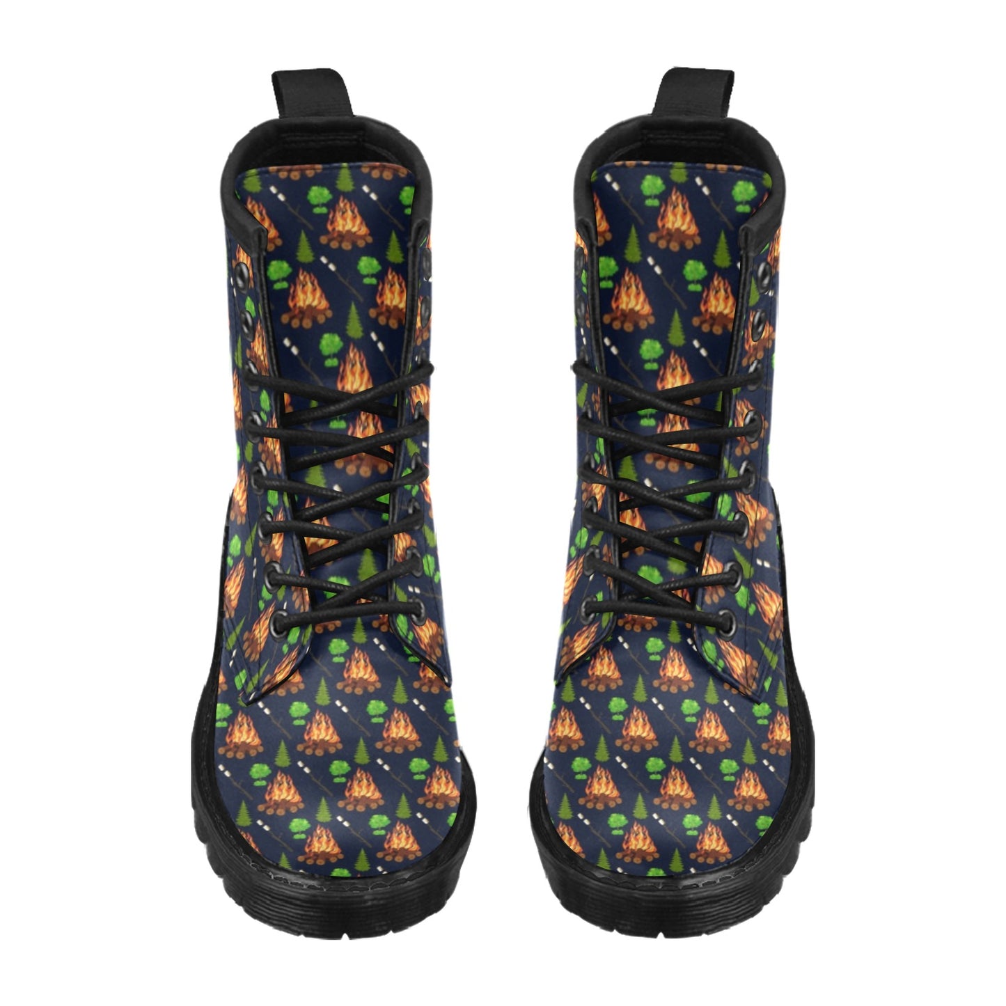 Camfire marshmallow Camping Design Print Women's Boots