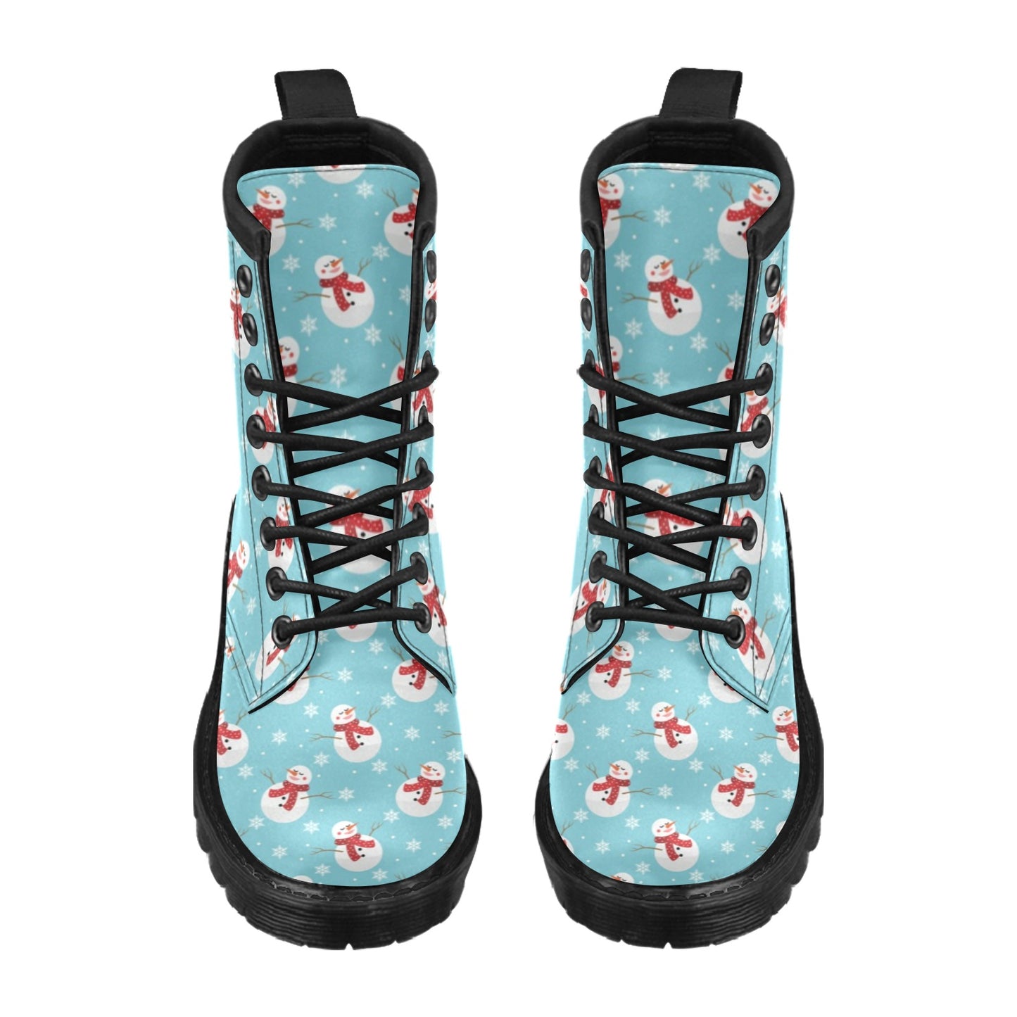 Snowman Print Design LKS304 Women's Boots