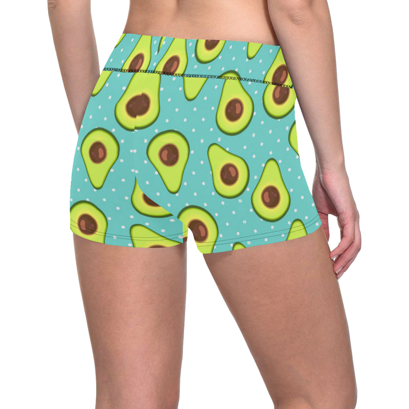 Avocado Pattern Print Design AC012 Yoga Shorts