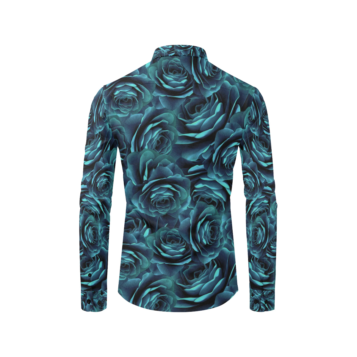 Camellia Pattern Print Design CM04 Men's Long Sleeve Shirt