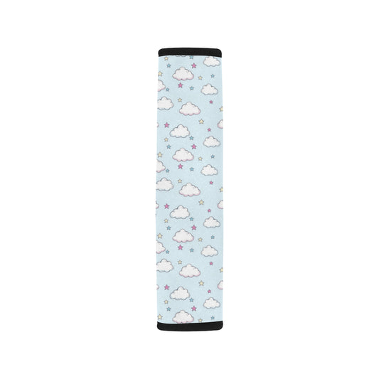 Cloud Pattern Print Design 01 Car Seat Belt Cover