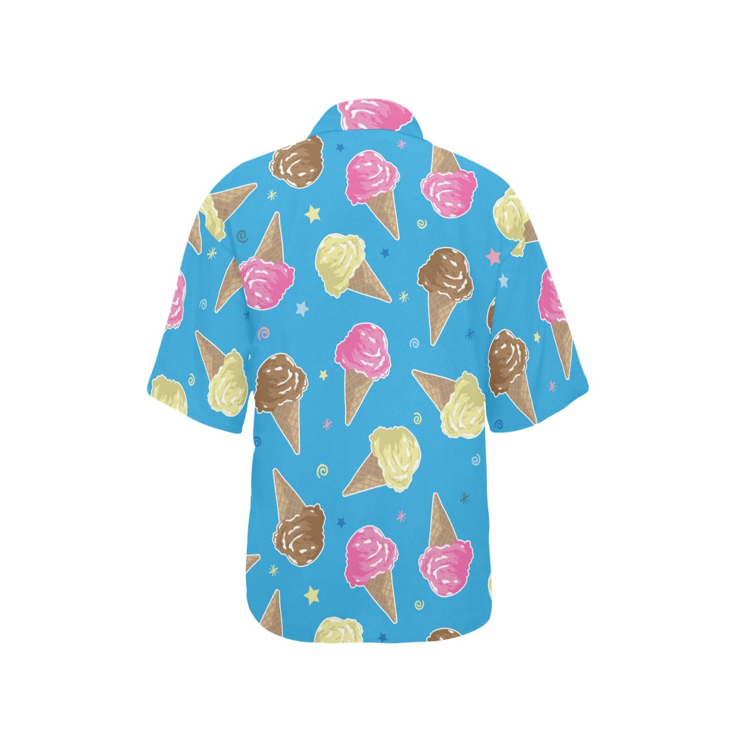 Ice Cream Pattern Print Design 01 Women's Hawaiian Shirt