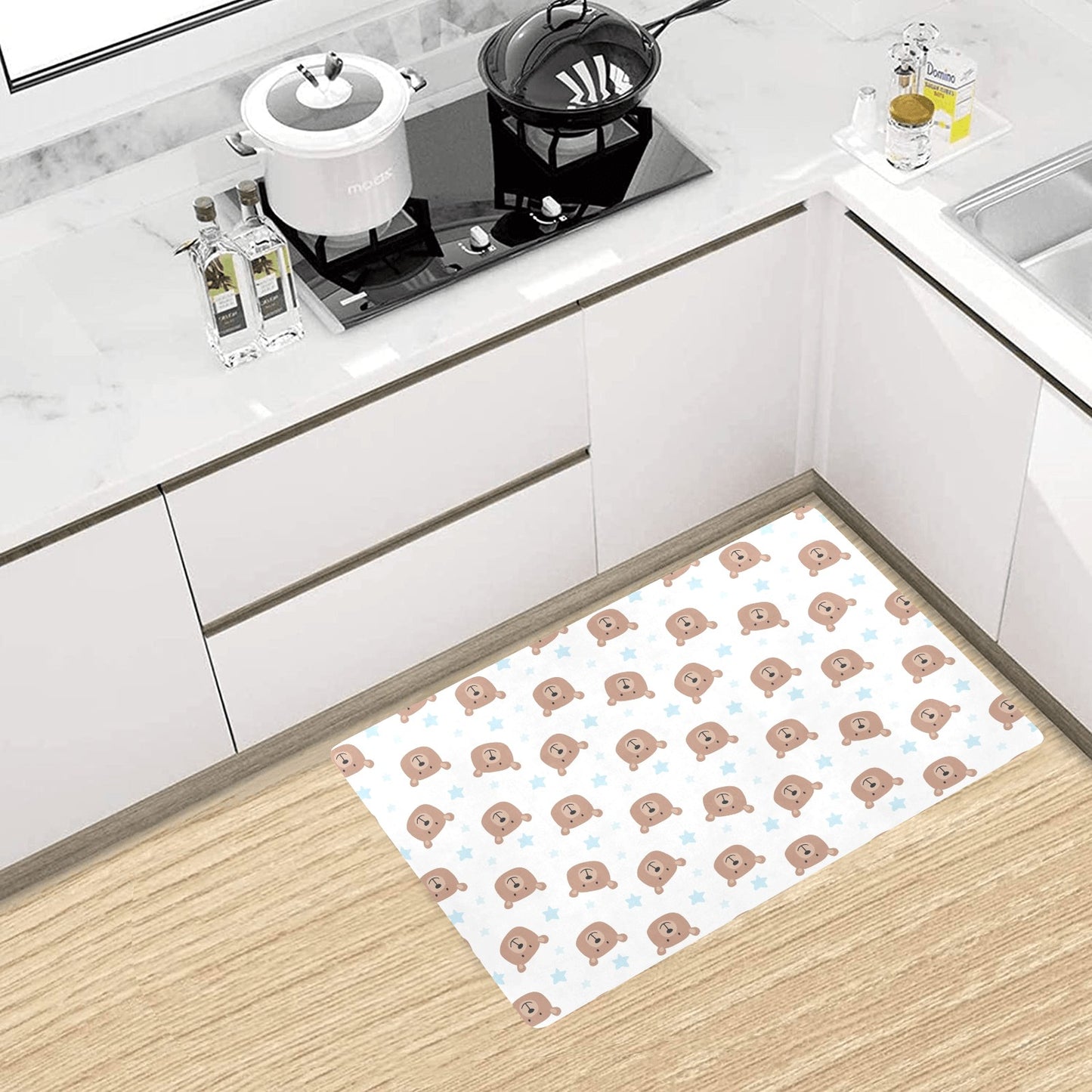 Bear Pattern Print Design BE02 Kitchen Mat