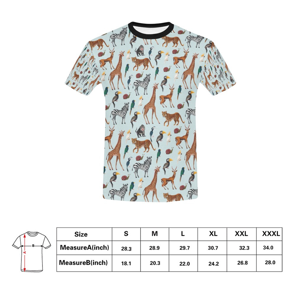 Safari Animal Print Design LKS306 Men's All Over Print T-shirt