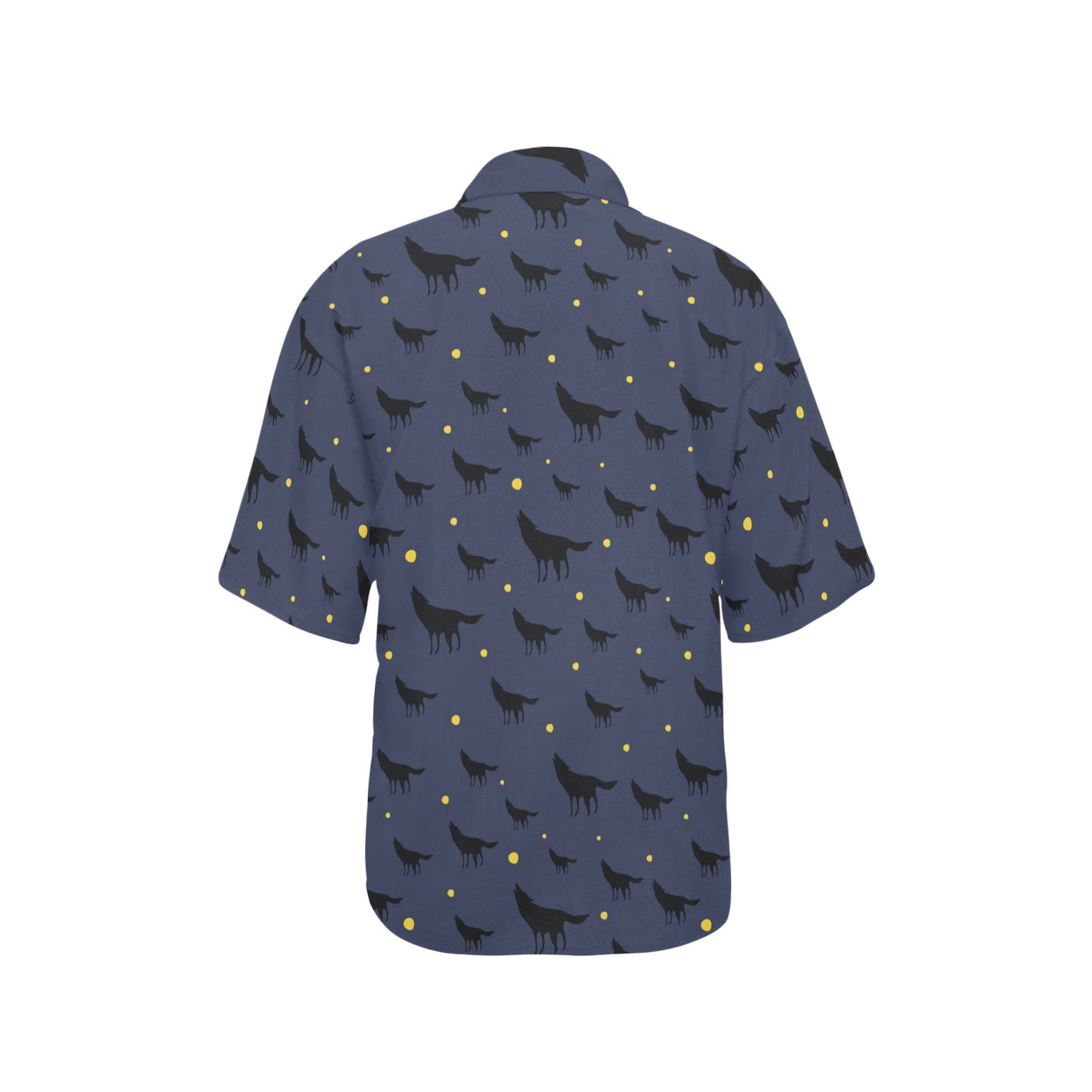 Wolf Print Design LKS301 Women's Hawaiian Shirt