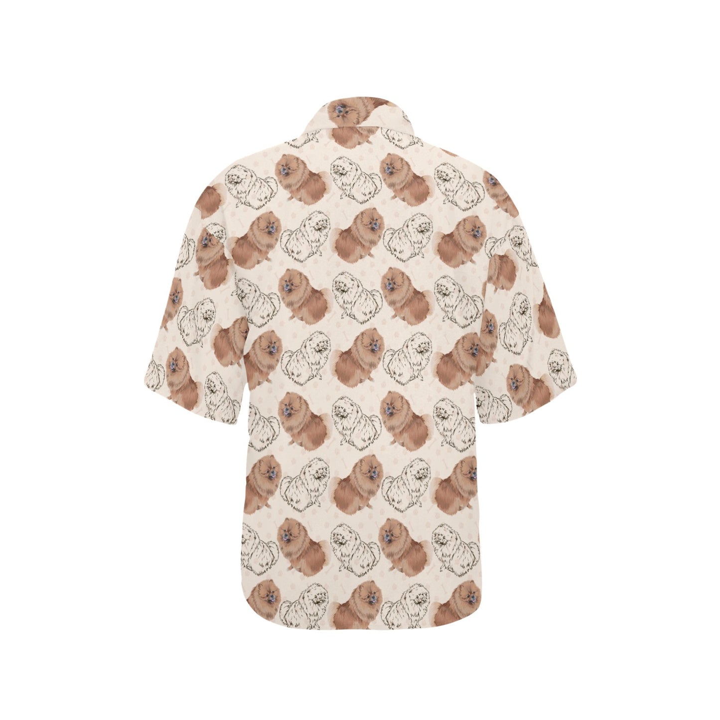 Pomeranians Pattern Print Design A01 Women's Hawaiian Shirt