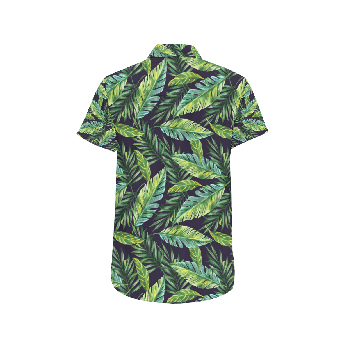 Tropical Flower Pattern Print Design TF06 Men's Short Sleeve Button Up Shirt