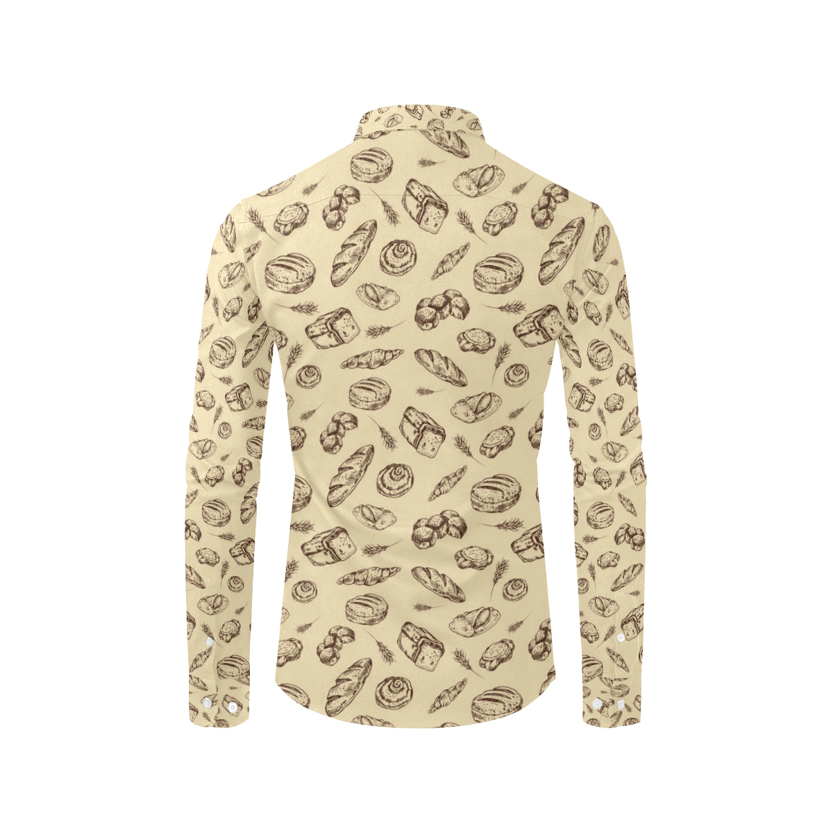 Bread Pattern Print Design 04 Men's Long Sleeve Shirt