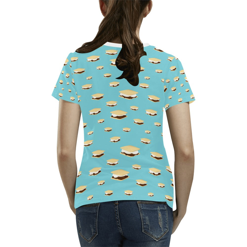 S_Mores Print Design LKS302 Women's T-shirt