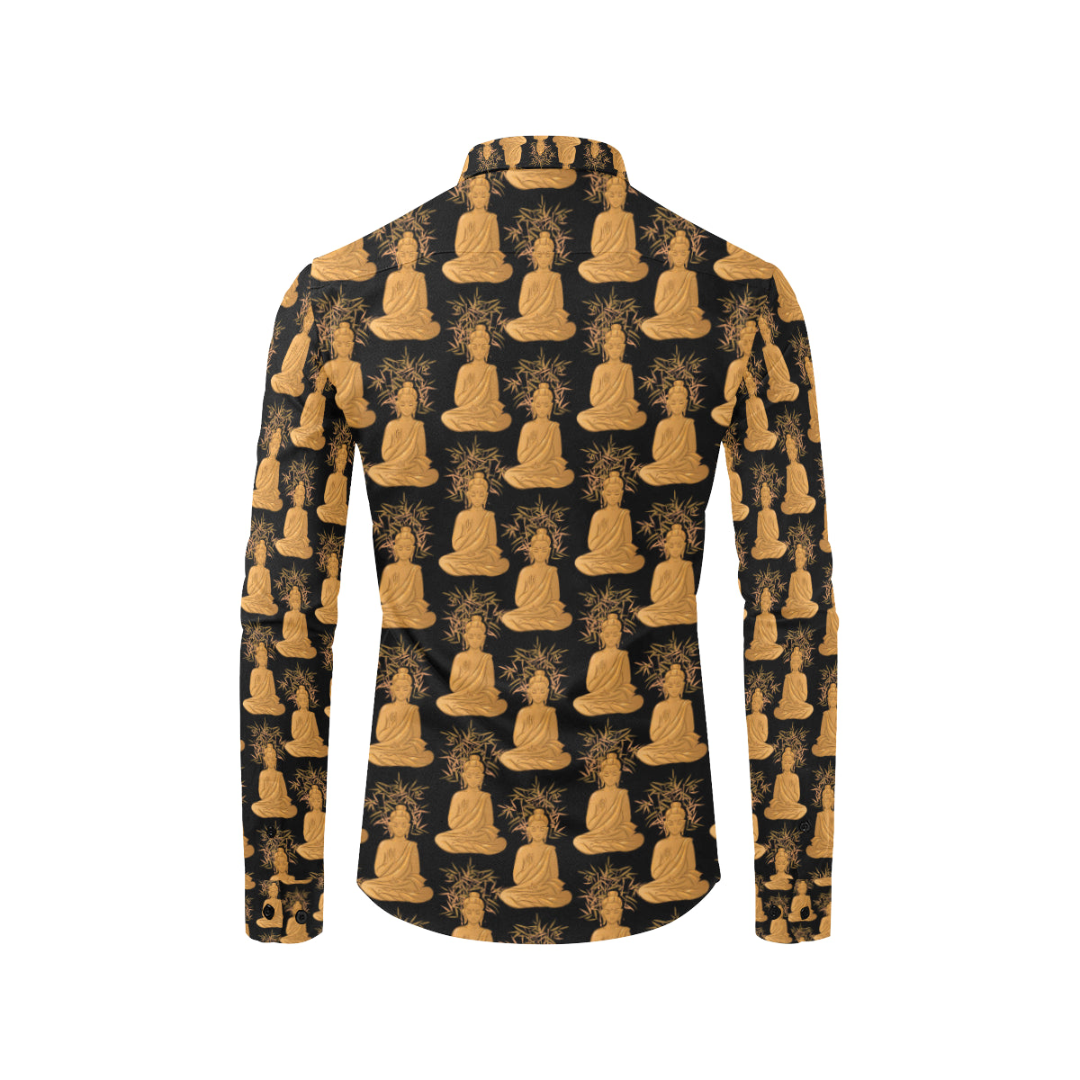 Buddha Pattern Print Design 01 Men's Long Sleeve Shirt