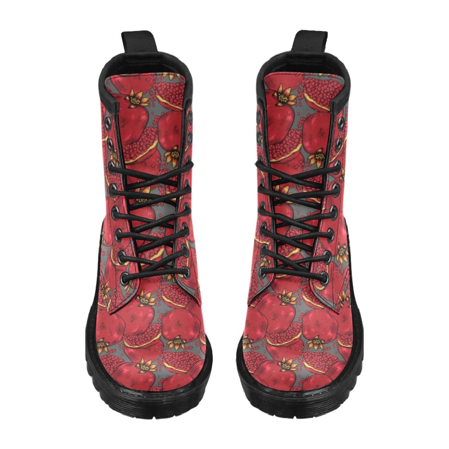 Pomegranate Pattern Print Design PG05 Women's Boots