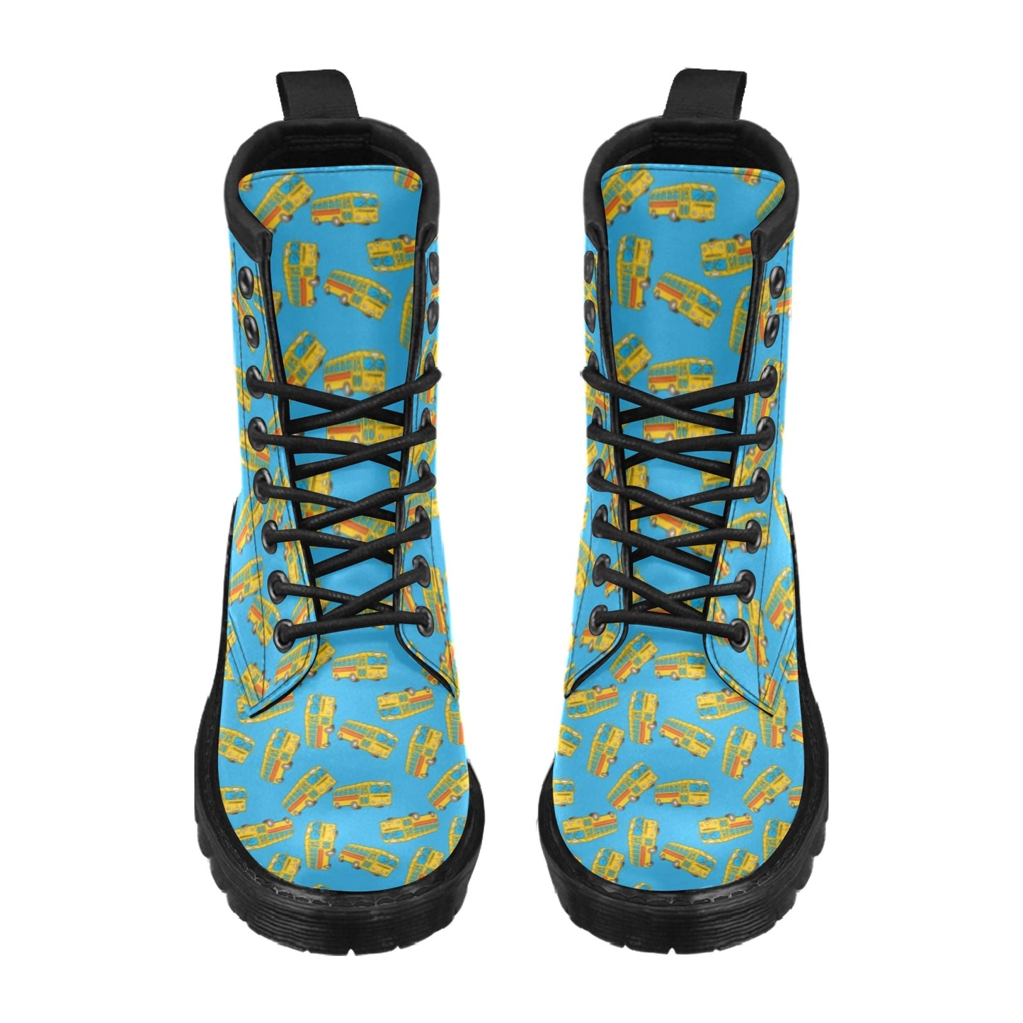 School Bus Print Design LKS302 Women's Boots