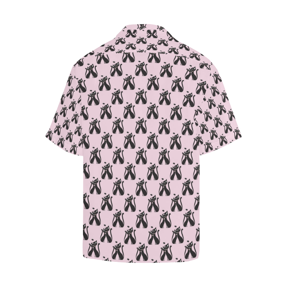 Black Cat Pattern Print Design 01 Men's Hawaiian Shirt