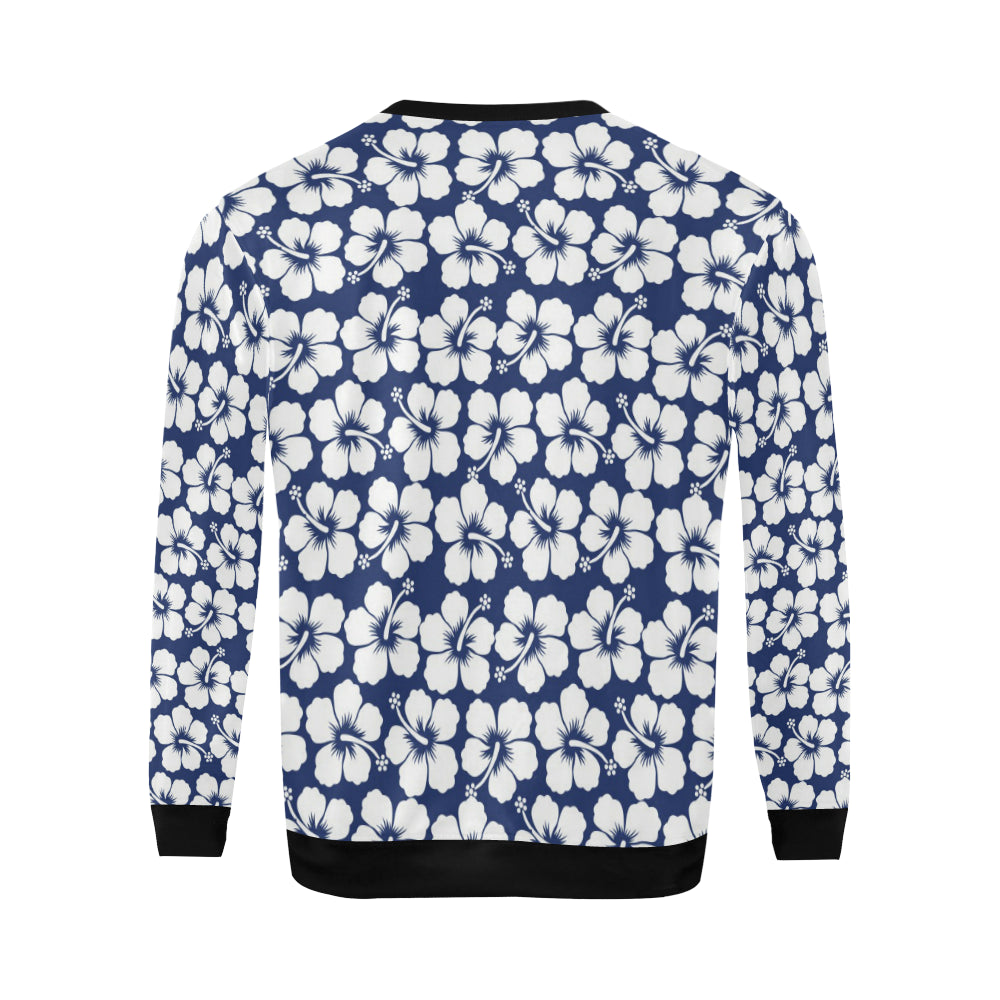Hibiscus Pattern Print Design HB013 Men Long Sleeve Sweatshirt