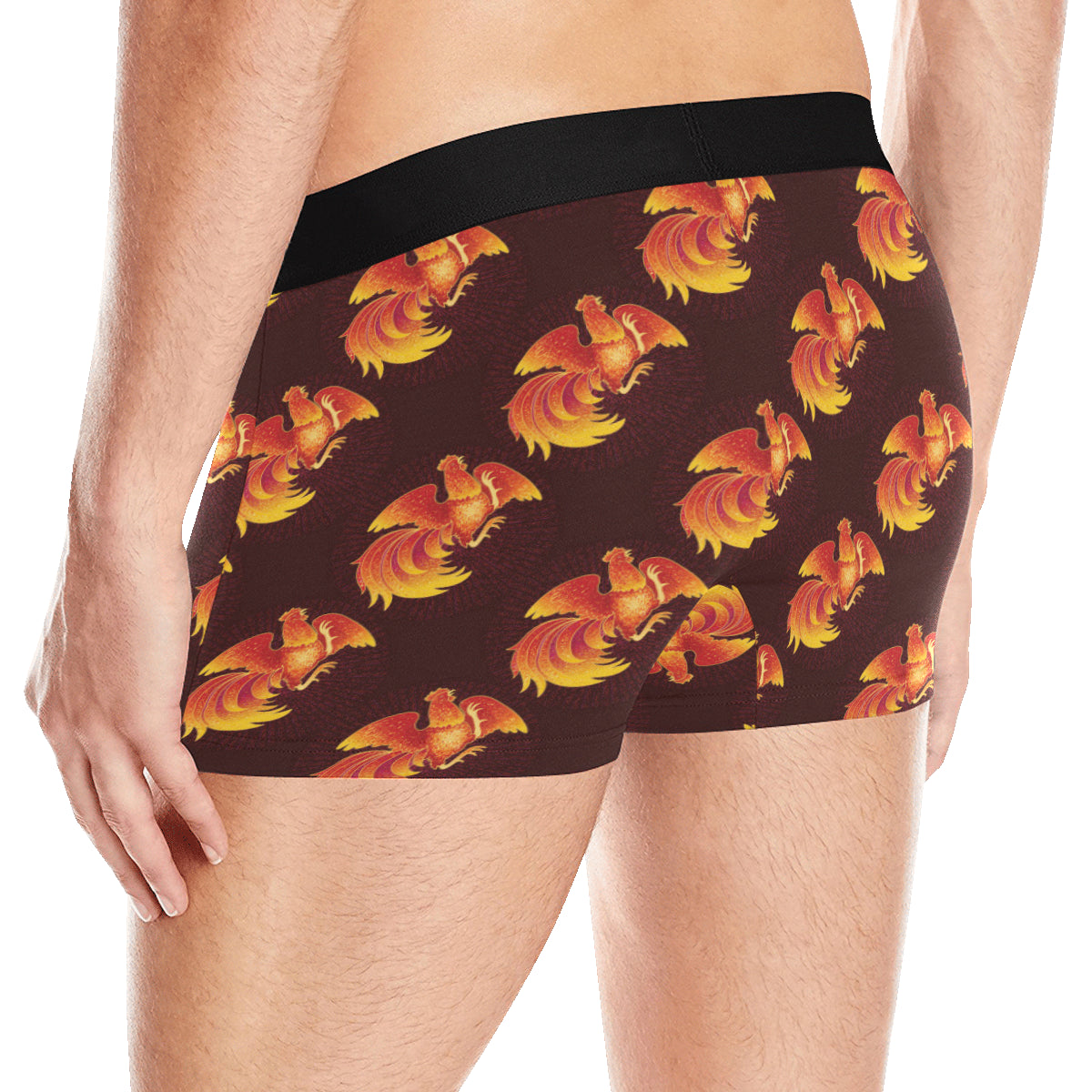 Rooster Pattern Print Design A04 Men's Boxer Briefs